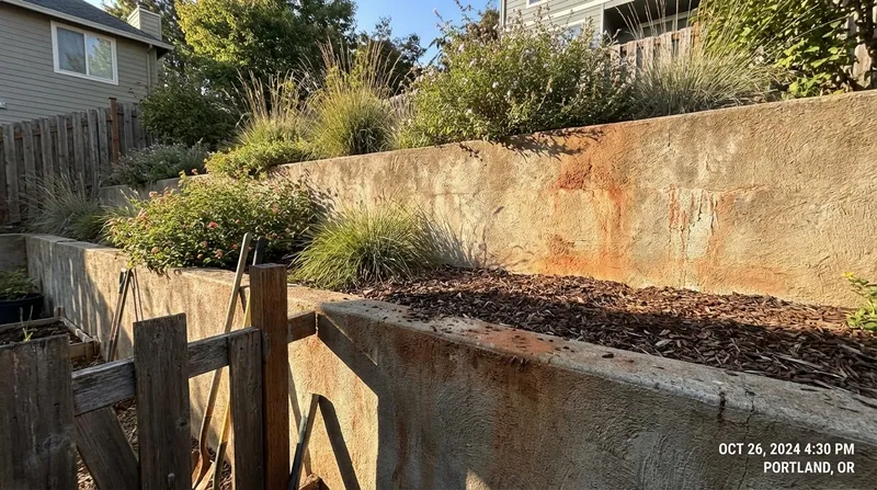 Beautiful terraced landscape with retaining wall in Kenosha
