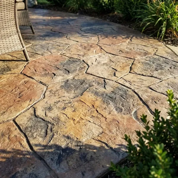Stamped concrete patio project in Paddock Lake, WI
